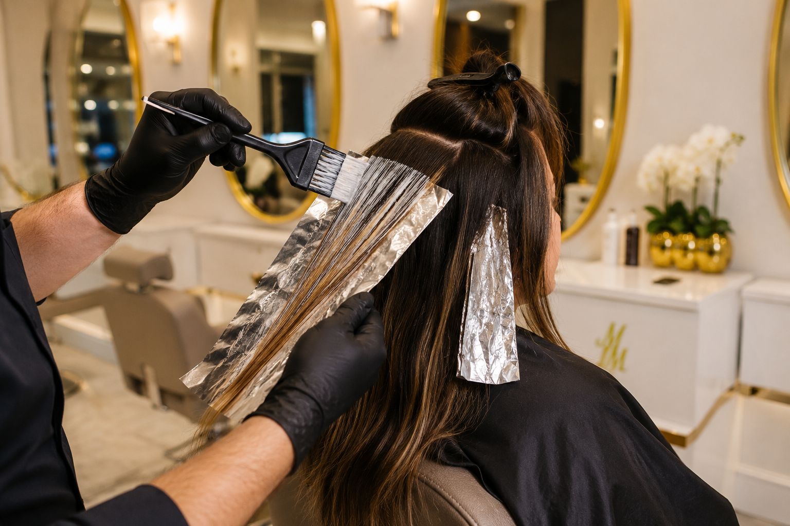 Coloração de cabelo em salão de beleza na Savassi em Belo Horizonte