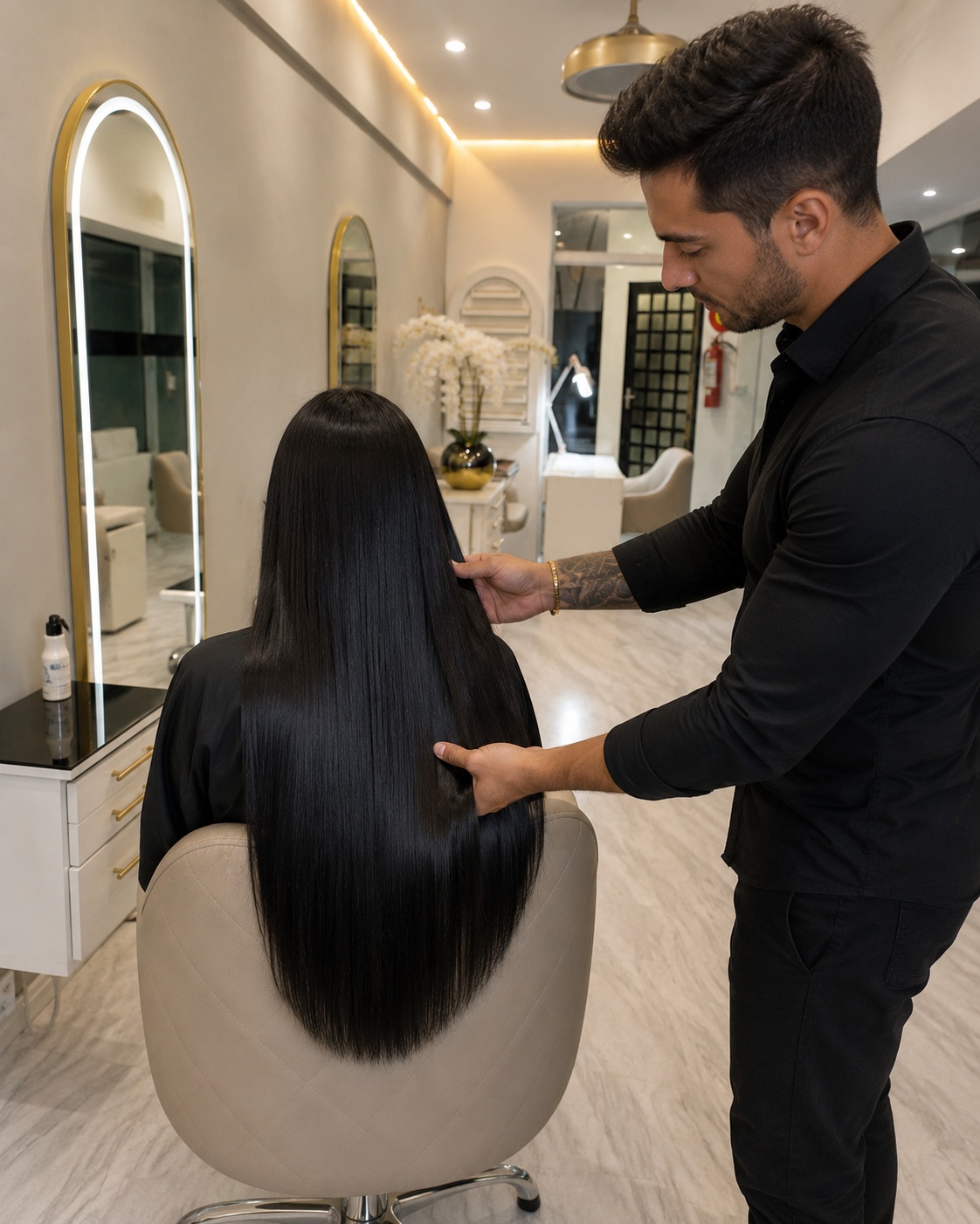 Alongamento de cabelo com megahair na Savassi em Belo Horizonte