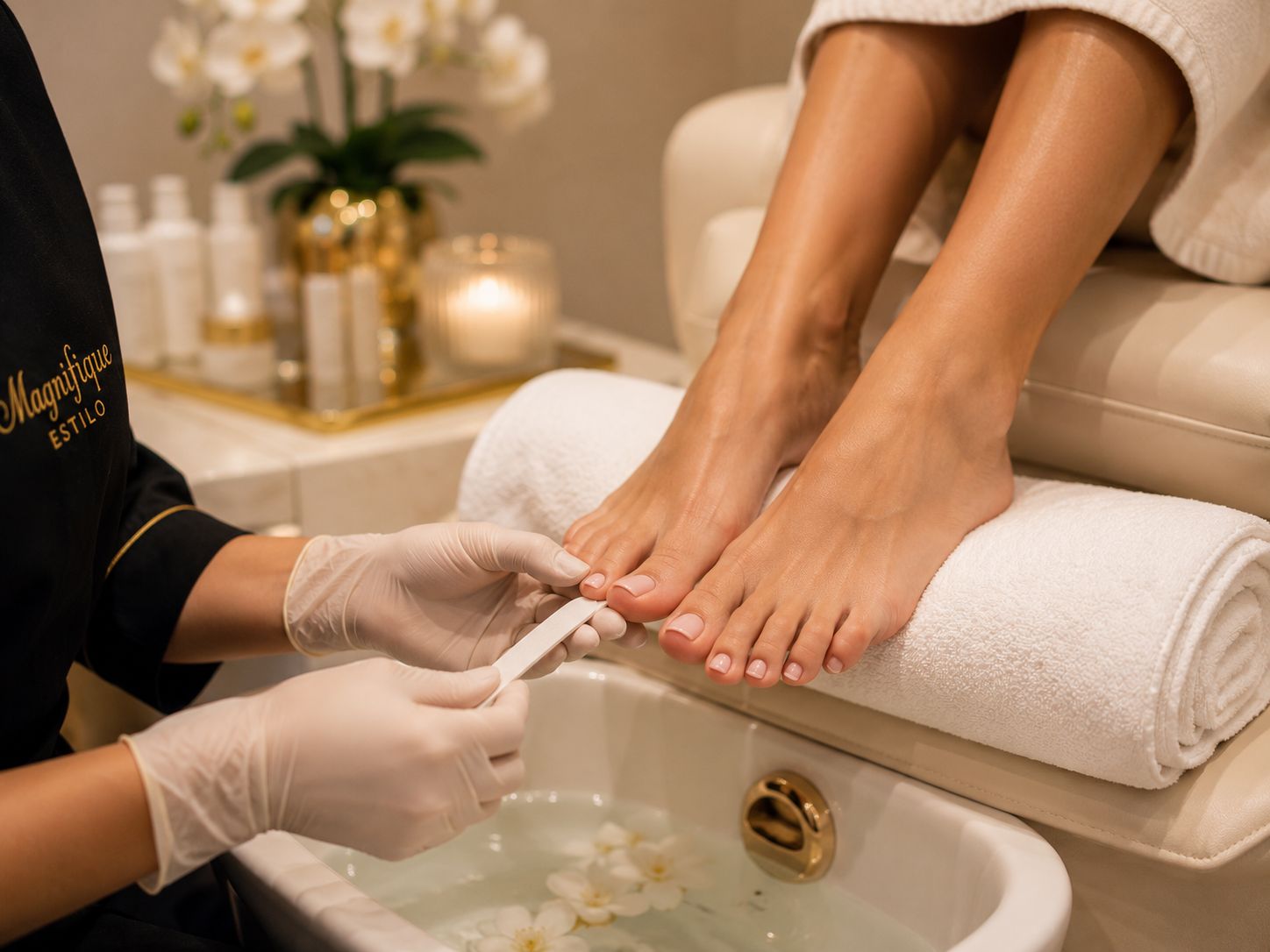 Pedicure e spa dos pés em ambiente premium de salão de beleza em Belo Horizonte